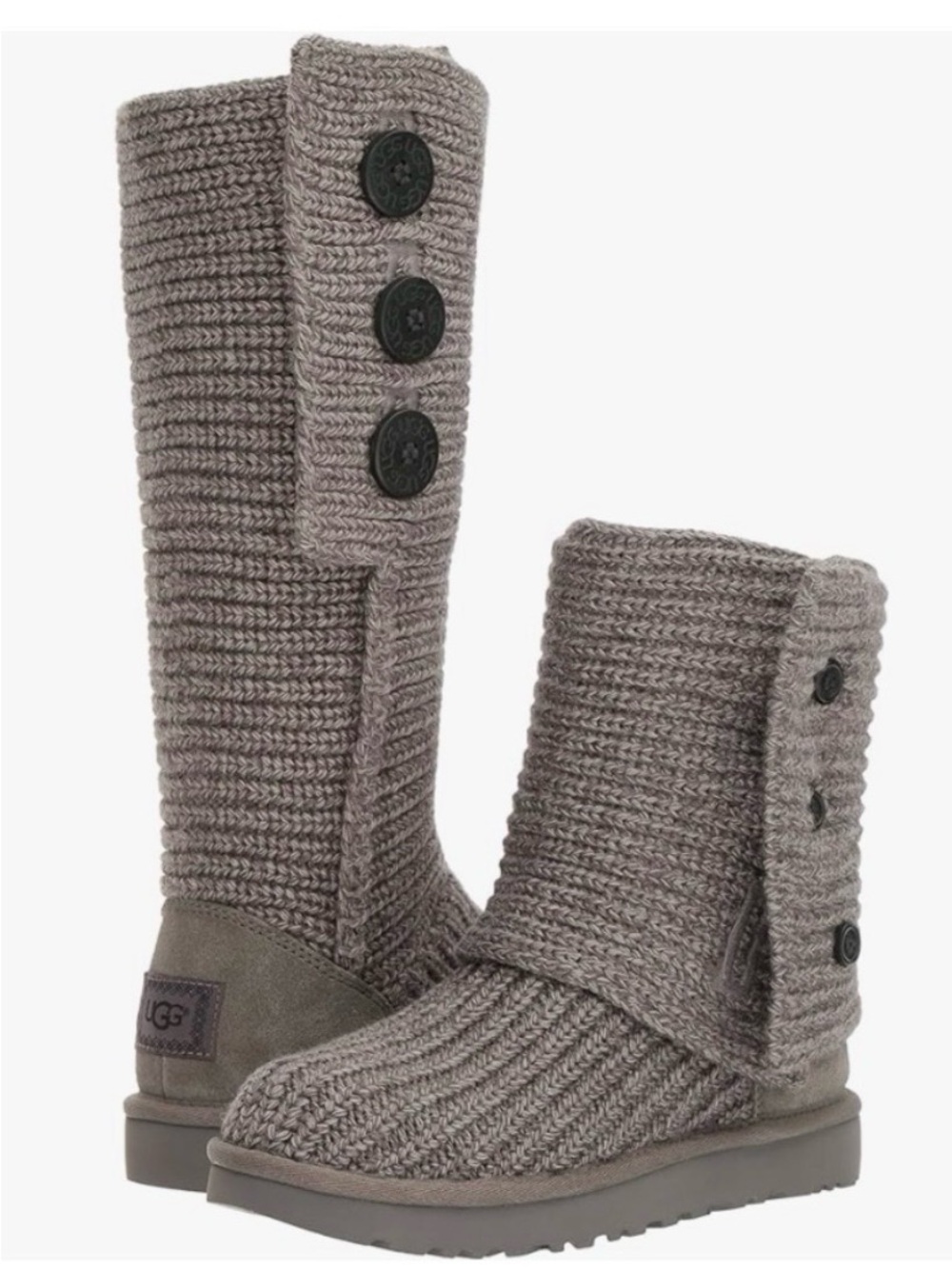 UGG Australia Women’s Classic Cardy Knit Sweater Boots Women Size 11 Color Grey